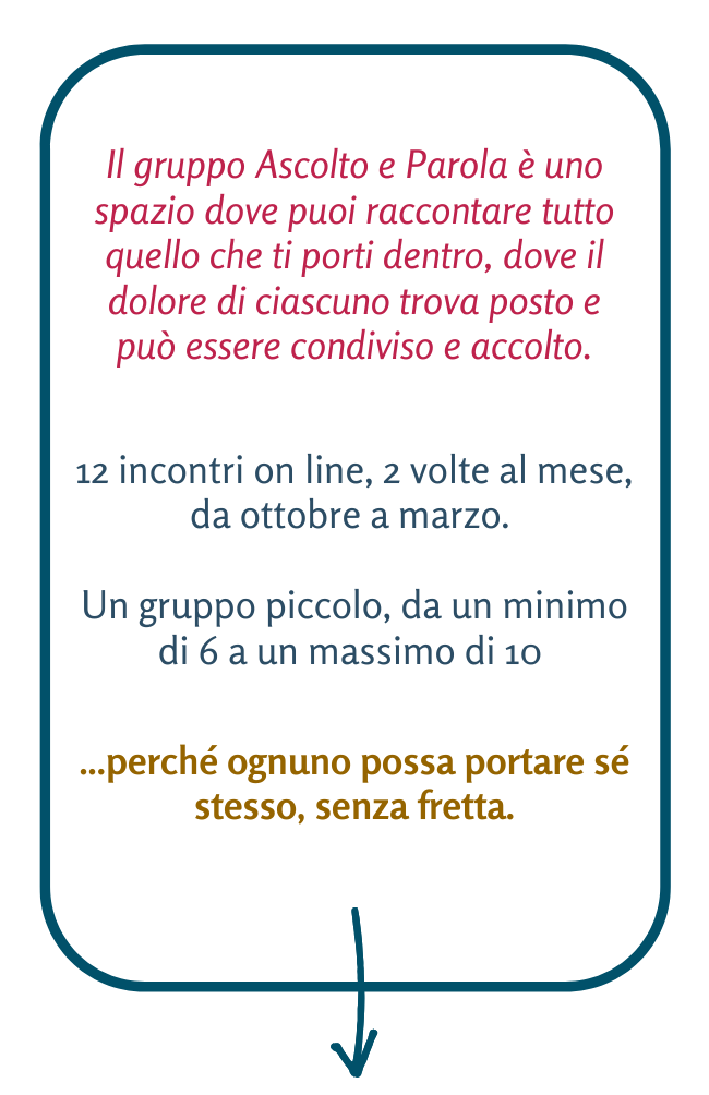 Gruppo di supporto al lutto. Un luogo in cui il dolore può trovare parole e incontrare l'ascolto di chi conosce il peso di un'assenza.